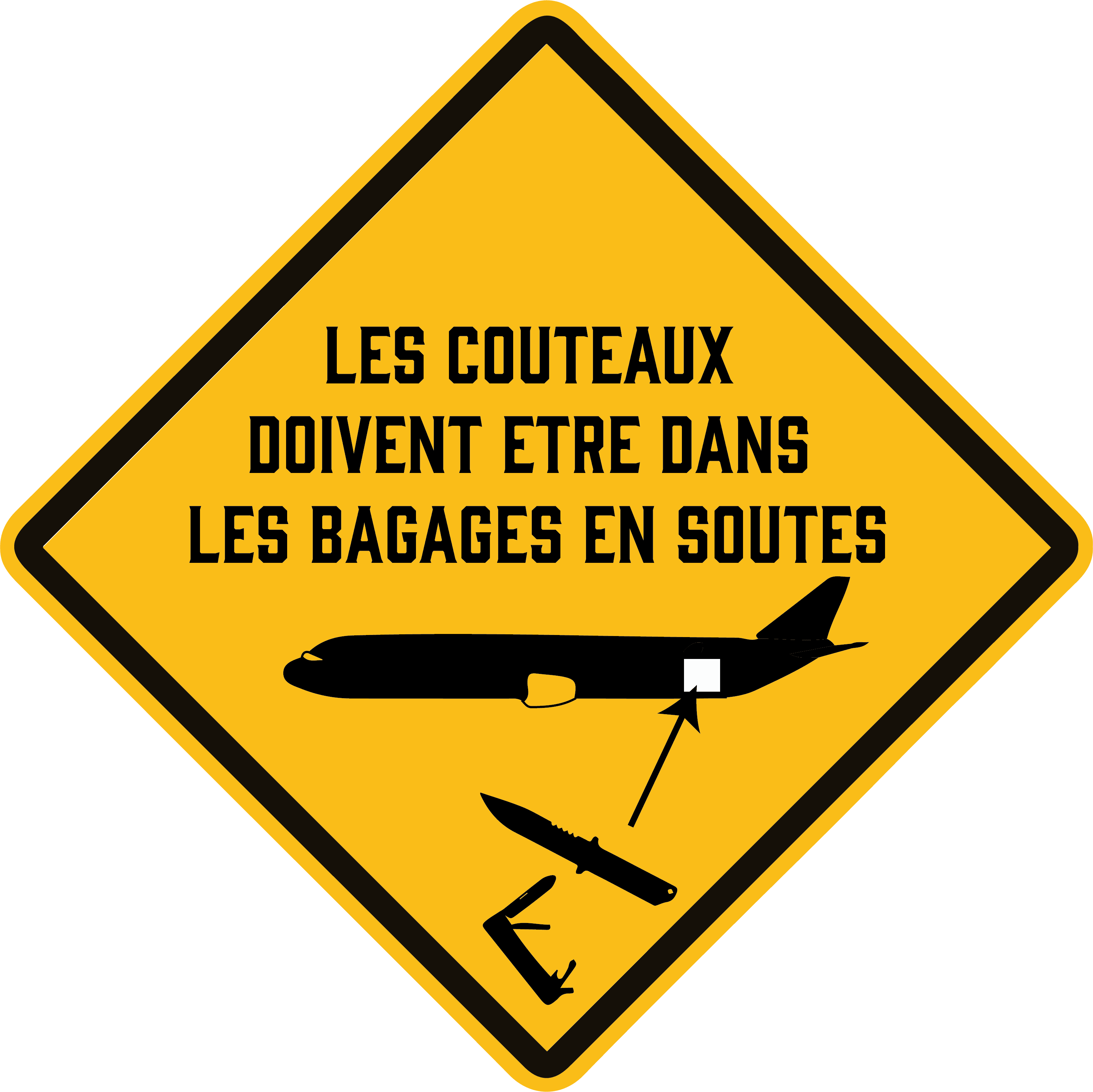 Mettez votre couteau en lieu sur